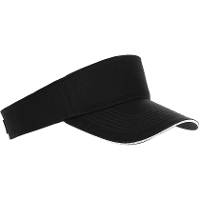 Zonneklep Sunvisor petje   zwart   katoen   klittenbandsluiting   voor volwassenen