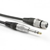 Sommer Cable HBP XF6S 0900 Audio Adapterkabel [1x Jackplug male 6,3 mm (stereo)   1x XLR bus 3 polig] 9.00 M Zwart