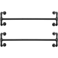 Set van 2 kledingstangen   Kledingrek   Kledingstang 110 x 30 x 29,3 CM