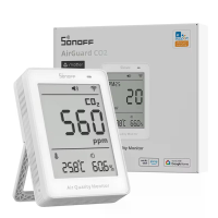 SONOFF SAWF 08P AirGuard CO2 Matter via Wi Fi Luchtkwaliteitsmonitor Mult Metric Environmental Matter Compatibel Alexa A