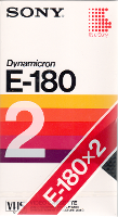 Sony VHS videobanden 2 stuks E 180 Dynamicron (2x 3 uur)