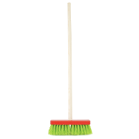 Kinderbezem   Groen   Houten Steel   80 cm   Kinderspeelgoed