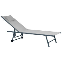 SORONI   Ligstoel set van 2   Grijs/Lichtgrijs   Staal