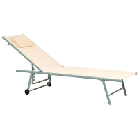 SORONI   Ligstoel set van 2   Groen/Beige   Staal