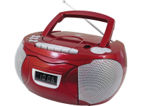 SoundMaster SCD 5750 FM CD radio CD, Cassette, FM, USB Opnamefunctie, Incl. Microfoon Rood