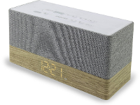 SoundMaster UR620 FM Wekkerradio AUX, Bluetooth Accu laadfunctie Hout, Grijs