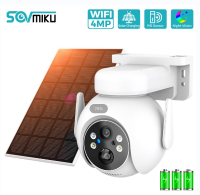 Sovmiku WTD614 2K 4MP Solar PTZ WiFi Camera Outdoor Wireless IP Cam met Zonnepaneel Nachtzicht Humanoid Detectie Tweeweg