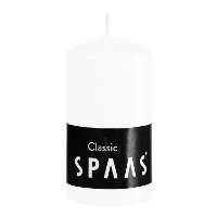 Cilinderkaars/stompkaars   wit   1x   6 x 10 cm   25 branduren