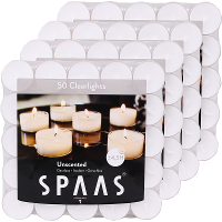 Spaas Clearlights theelichtjes/waxinelichtjes   200x   wit   4,5 branduren