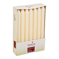 Dinerkaarsen ivoorwit   14x stuks   22 cm   8 branduren   lange kaarsen
