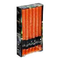 Spaas Dinerkaarsen rustiek   oranje   12x   25 cm   10 branduren   huishoudkaarsen