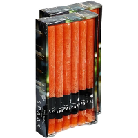 Dinerkaarsen rustiek   oranje   24x   25 cm   10 branduren   huishoudkaarsen