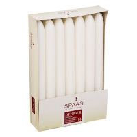 Dinerkaarsen wit   14x stuks   22 cm   8 branduren   lange kaarsen