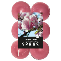 Geurtheelichtjes/waxinelichtjes   12x   Magnolia Blossom   4,5 branduren