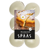 Geurtheelichtjes/waxinelichtjes   12x   White Cake Vanilla   4,5 branduren