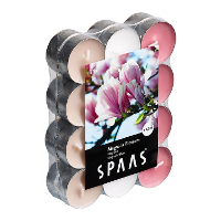 Geurtheelichtjes/waxinelichtjes   24x   Magnolia Blossom   4,5 branduren