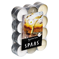 Spaas Geurtheelichtjes/waxinelichtjes   24x   White Cake Vanilla   4,5 branduren   geurkaarsen