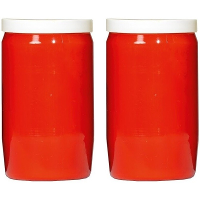 Grafkaars/gedenklicht   2x   rood   6 x 10 cm   3 dagen brandtijd
