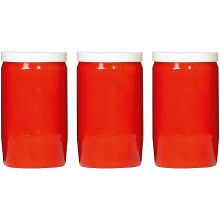 Grafkaars/gedenklicht   3x   rood   7 x 18 cm   9 dagen brandtijd