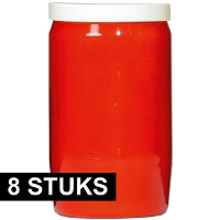 Grafkaars/gedenklicht   8x   rood   6 x 10 cm   3 dagen brandtijd