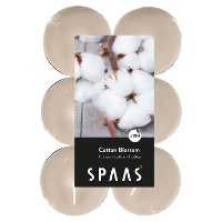 Maxi Geurtheelichtjes/waxinelichtjes   12x   Cotton blossom   10 branduren