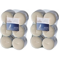 Maxi Geurtheelichtjes/waxinelichtjes   24x   Anti Tabac   10 branduren
