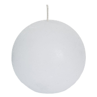 Spaas rustieke bolkaars   wit   1x   D8 cm   24 branduren   ronde kaarsen