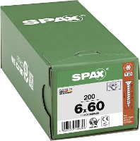 SPAX 1191010600605 R 88091 Senkkopf/T STAR Houtschroef 6 mm 60 mm T STAR plus Staal WIROX 200 stuk(s)