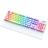 SPC Gear GK650K Omnis Kailh Brown RGB Onyx White Pudding Edition, Gaming toetsenbord