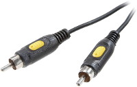 SpeaKa Professional Composite cinch Video Aansluitkabel [1x Cinch stekker   1x Cinch stekker] 5.00 M Zwart
