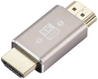 SpeaKa Professional SP 11301996 HDMI Adapter [1x HDMI stekker   1x HDMI stekker] Grijs UHD 8K @ 60 Hz, UHD 4K @ 120 Hz Stekker 180° gedraaid