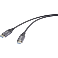 SpeaKa Professional SP 12842672 HDMI kabel HDMI / Glasvezel Aansluitkabel HDMI A stekker, HDMI A stekker 40 m Zwart 8K UHD, Active Optical Cable (AOC)