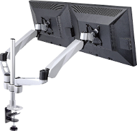 SpeaKa Professional SP 3947568 Flex Monitor tafelbeugel 2 voudig 25,4 cm (10)   68,6 cm (27) Zwart, Zilver In hoogte verstelbaar, Kantelbaar, Zwenkbaar,