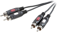 SpeaKa Professional SP 7869764 Cinch Audio Aansluitkabel [2x Cinch stekker   2x Cinch stekker] 1.50 M Zwart