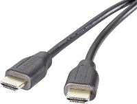 SpeaKa Professional SP 8821980 HDMI kabel HDMI Aansluitkabel HDMI A stekker 3.00 M Zwart 4K UHD, Audio Return Channel (ARC), Vergulde steekcontacten