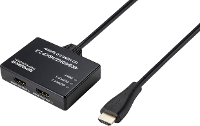 SpeaKa Professional SP 9443508 1 + 2 poorten HDMI splitter Zwart