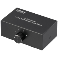 SpeaKa Professional SP AS 500 Cinch audio switch 4 poorten Met metalen behuizing