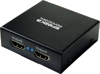 SpeaKa Professional SP HDS 220 1 + 2 poorten HDMI splitter Ultra HD geschikt 3840 x 2160 Pixel Zwart