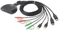 SpeaKa Professional SP KVM 220 KVM switch 2 poorten DisplayPort 4096 x 2160 Pixel
