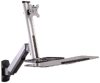 SpeaKa Professional SP MM 705 Monitor wandbeugel 1 voudig 33,0 cm (13)   81,3 cm (32) Zilver In hoogte verstelbaar, Kantelbaar, Zwenkbaar, Draaibaar