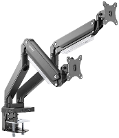 SpeaKa Professional SP MM 830 2 voudig Monitor tafelbeugel 43,2 cm (17)   88,9 cm (35) Geïntegreerd dockingstation, Gasdruktechniek, Kantelbaar, Zwenkbaar
