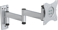 SpeaKa Professional SP WMM 202 Monitor wandbeugel 1 voudig 33,0 cm (13)   76,2 cm (30) Zilver Kantelbaar, Zwenkbaar