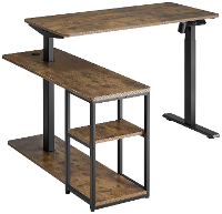 SpeaKa Professional Zit sta bureau In hoogte verstelbaar, Elektrisch in hoogte verstelbaar Hoogte: 73 tot 121 cm (b x h x d) 1360 x 730 x 1200 mm Natuurlijk