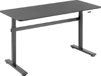 SpeaKa Professional Zit sta bureau In hoogte verstelbaar Hoogte: 700 tot 1170 mm (b x d) 1400 mm x 600 mm Zwart SP 9007520