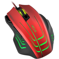 SpeedLink Decus Respec USB gaming muis Optisch Verlicht, Ergonomisch, Gewichtsreductie, GeÃ¯ntegreerd profielgeheugen Zwart, Rood
