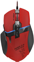 SpeedLink Kudos Z 9 USB gaming muis Laser GeÃ¯ntegreerd profielgeheugen, Verlicht, Ergonomisch Zwart, Rood
