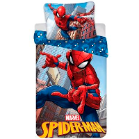 SpiderMan Dekbedovertrek City   Eenpersoons   140 x 200 cm   Katoen