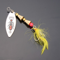 Spinner Lure Rotating Sequins Feather Bass Hook