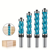 Spiraalfreesrouterbitset met dubbele lagers 1/2in 12mm schacht Blauw precisiegereedschap voor het glad snijden van rande