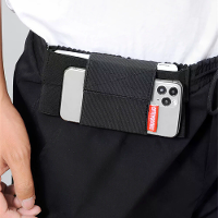 Sport draagbare elastische mobiele telefoon taille tas multi laags opbergtas voor buitenwerk reizen